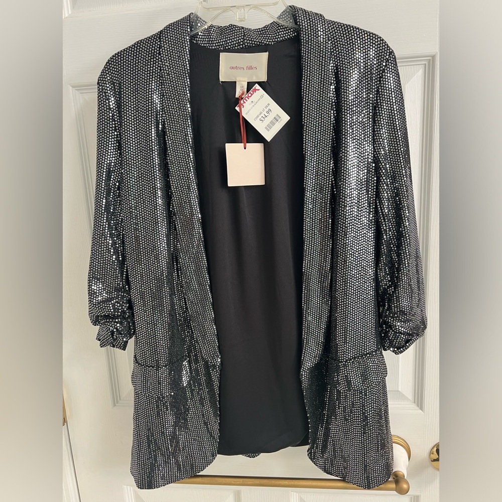 Auteurs Filles Silver Blazer- SP (Sparkle for the Holidays)